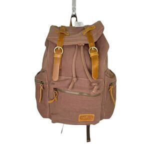 Gearonic Vintage Brown Canvas Leather Rucksack Hiking Backpack NWT